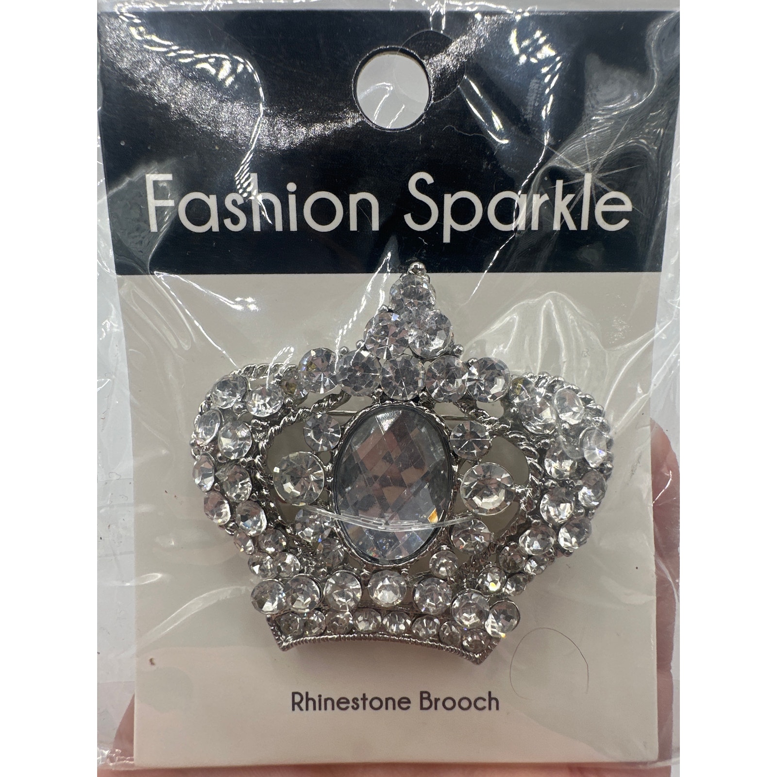 Fashion Sparkle Rhinestone Brooch Crown New